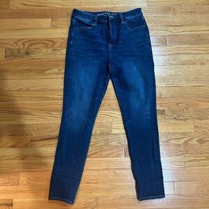 American Eagle Outfitters Women's Deep Blue Skinny Jeans